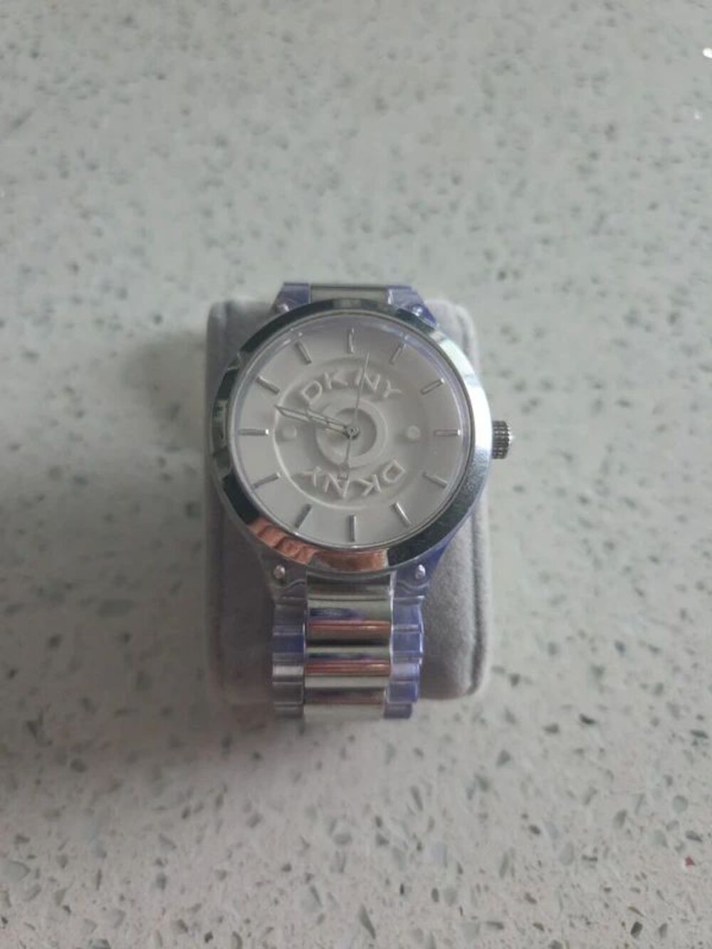 DKNY women's two-tone stainless steel/resin bracelet watch 50m NY8167